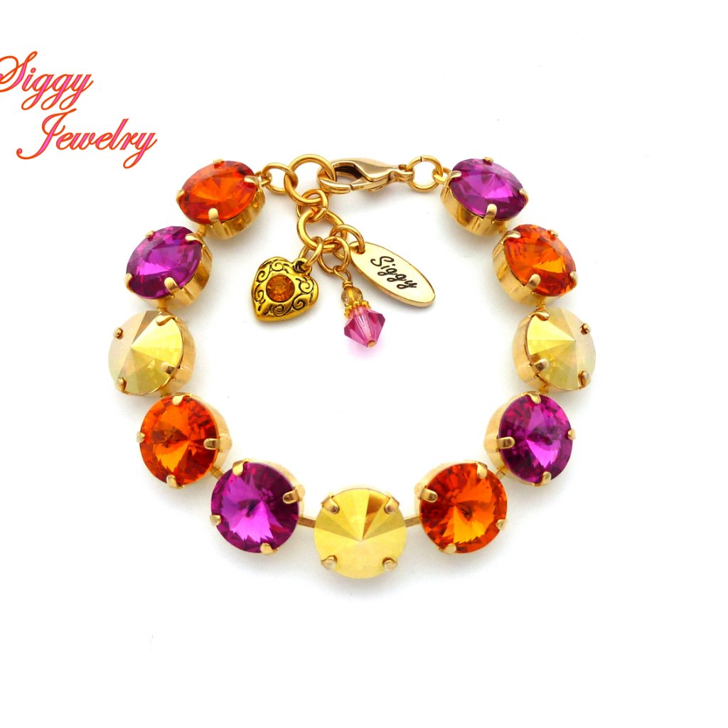 Swarovski Crystal 12mm Rivoli Bracelet Granada